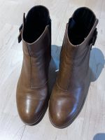 Vagabond Leder-Stiefeletten Cognac/Braun  – Blockabs