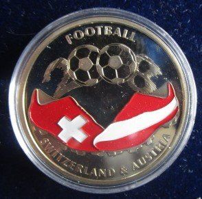 Medaglie: Fussball EM 2008 - PP - Schweiz - Oesterreich – Nuovo e nell'imballaggio originale da Luzern venduto da Horoskop1 2