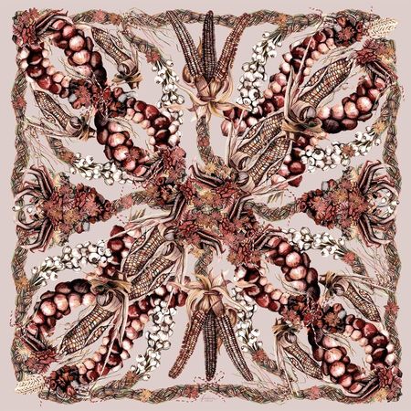 Seidenkaschmirfoulard "Autumn Braids" von Fabric Frontline