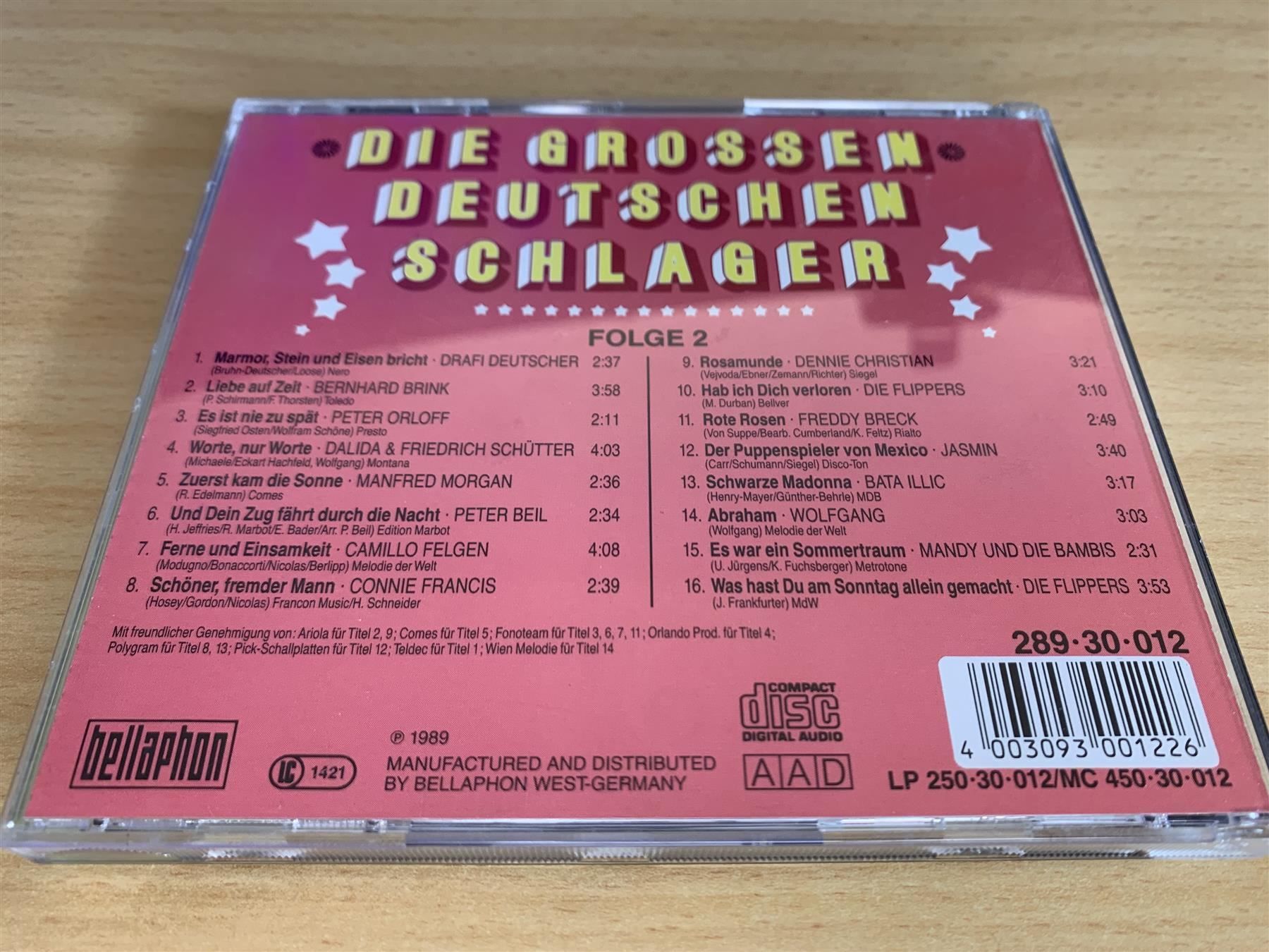 CD: Die Grossen Deutschen Schlager 2 – Usato da Rikon im Tösstal venduto da Alpenmutz 1