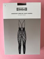 Wolford Netz-Body Monogram Flower Net Tights Leggings, Gr. S