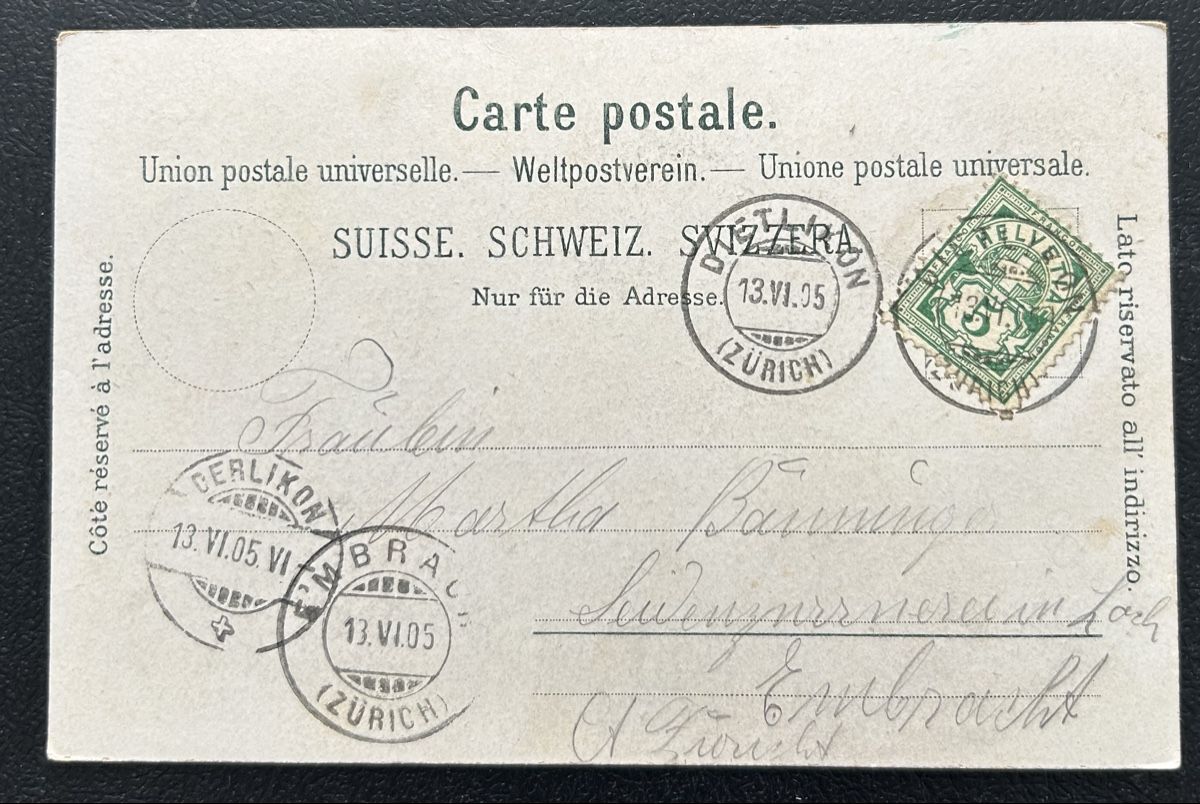 Ansichtskarten: Gruss aus Brüttisellen Litho  – Gebraucht aus Horw von Tellbub 1