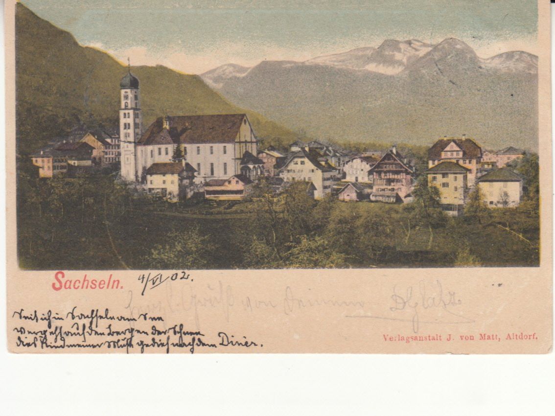 Ansichtskarten: Sachseln 1902 – Gebraucht aus Bürglen TG von StampGraf