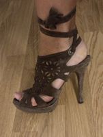 Wildleder Sandalen Stiletto Pumps