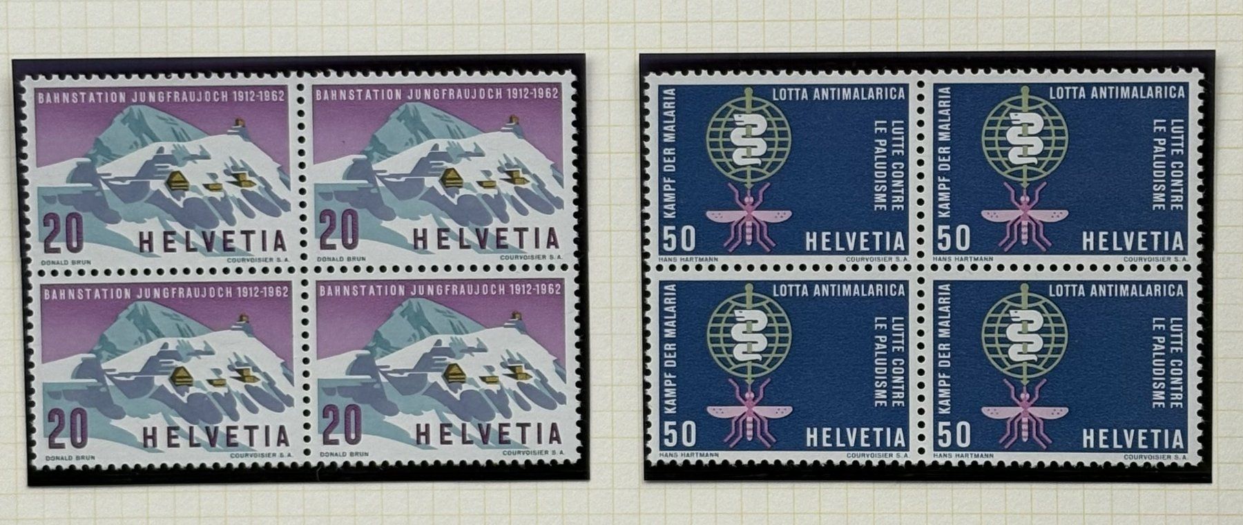 Tutti i francobolli: LOT 4 ER BLOCKS BRIEFMARKEN SCHWEIZ NEU 1962 – Nuovo (secondo la descrizione) da Ostermundigen venduto da Heavenmaus75 2