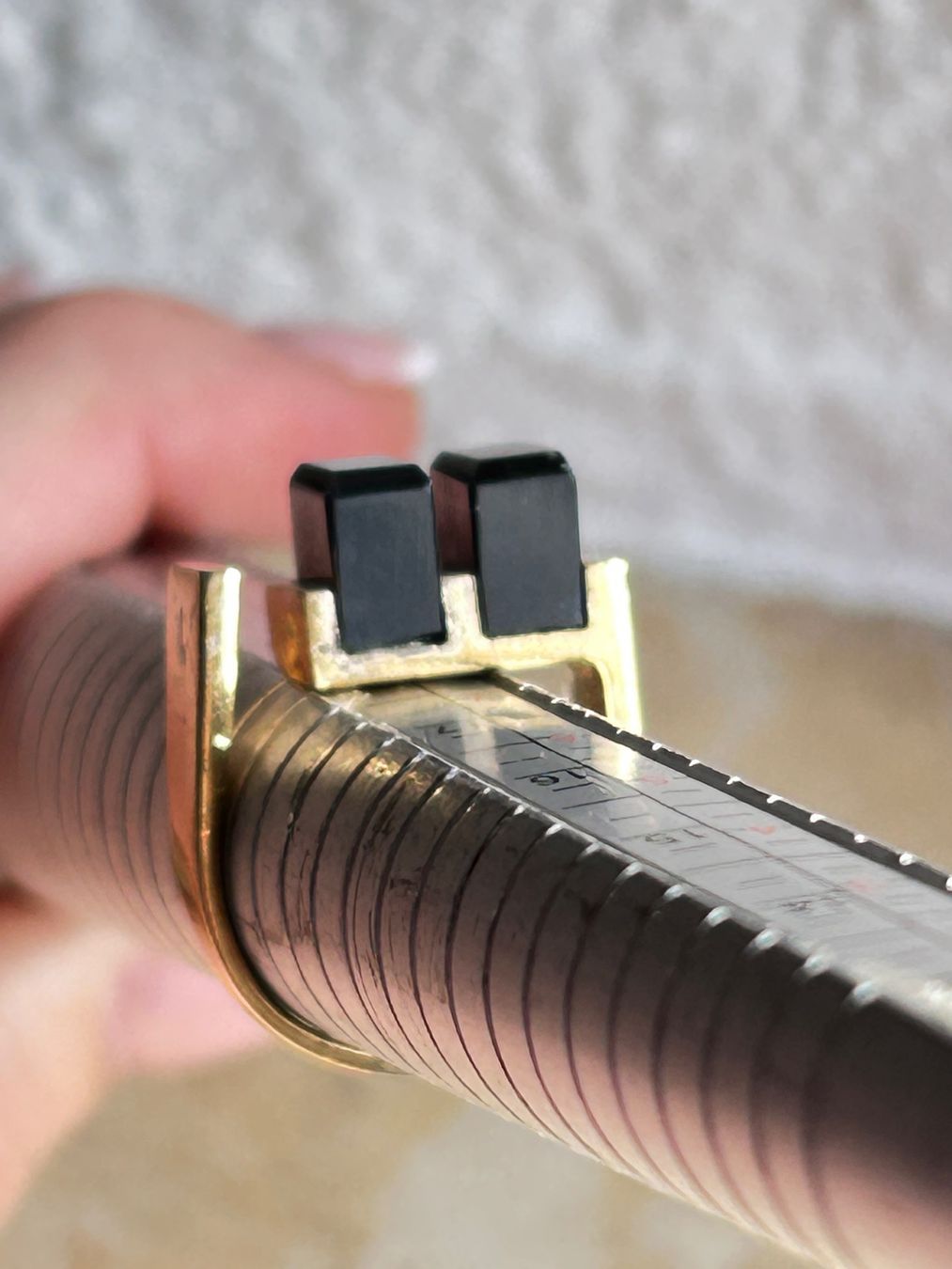 Anelli: Vintage Ring mit Onyx Steinen (Grösse 56) – Usato da Dittingen venduto da Bellevista 6