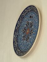 Wandteller Keramik blau mit orientalischem Muster Dekor