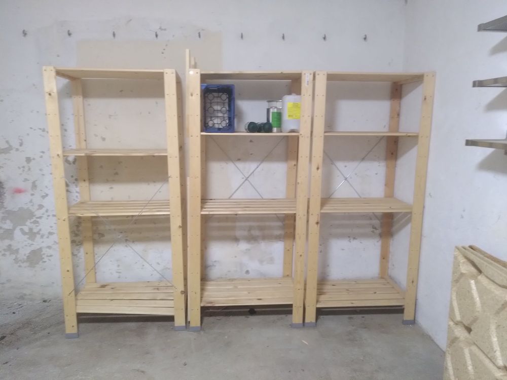 3 IKEA Kellerregale aus Holz HEJNE, 78x50x171 Kaufen auf Ricardo