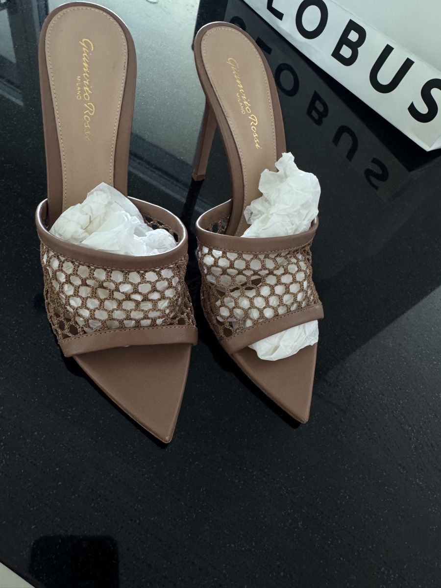 Gianvito Rossi Scarpe da donna: Gianvito Rossi Mules  Netz Leder beige Gr 38 – Usato da Altendorf venduto da Aleksandrasa 2