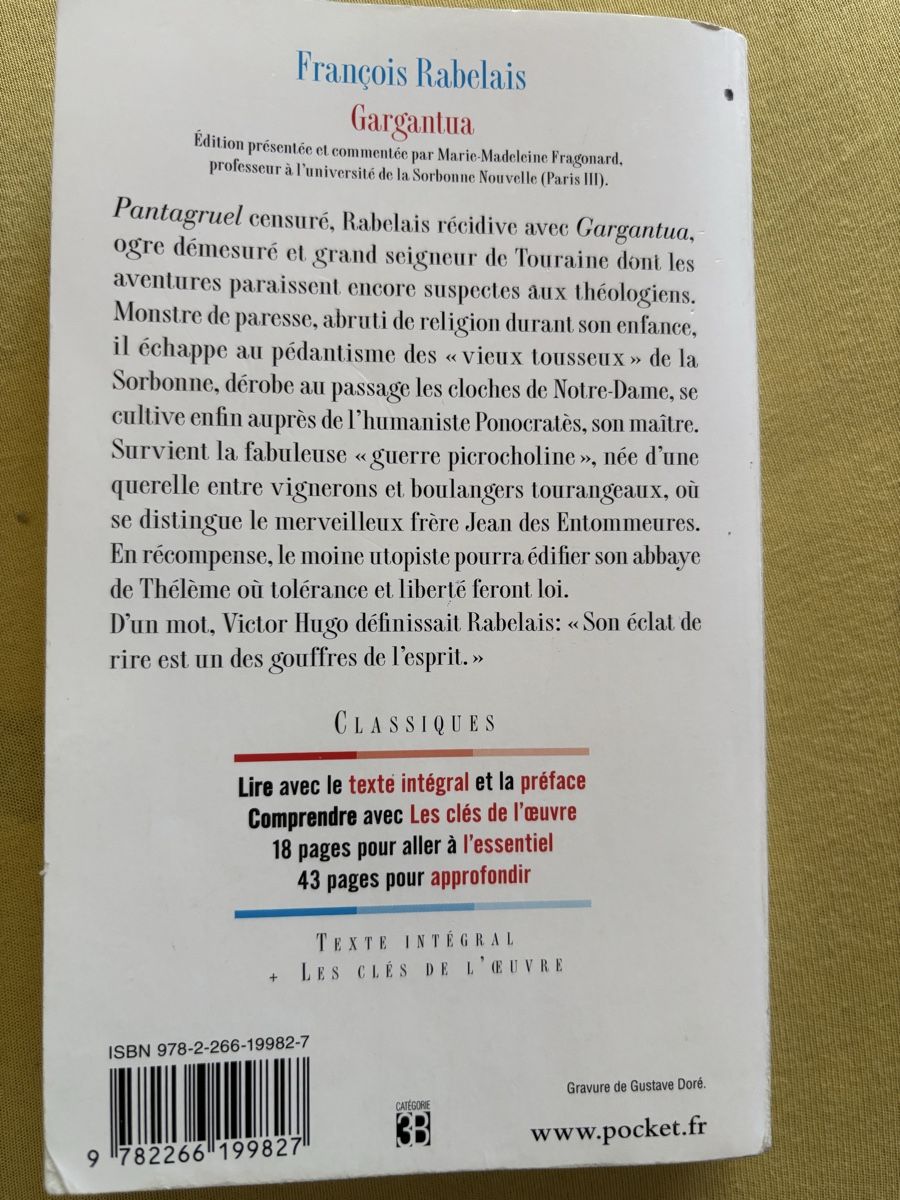 Libri: François Rabelais - Gargantua – Usato da La Chaux-de-Fonds venduto da lea_77ly 1