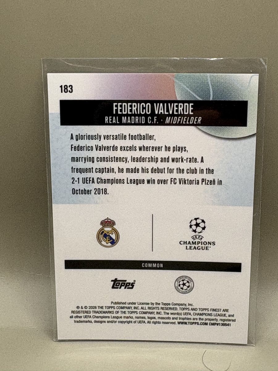 Topps Carte collezionabili: Topps Finest 26 - Frederico Valverde  – Nuovo (secondo la descrizione) da Oberbuchsiten venduto da Bananefrappe93 1