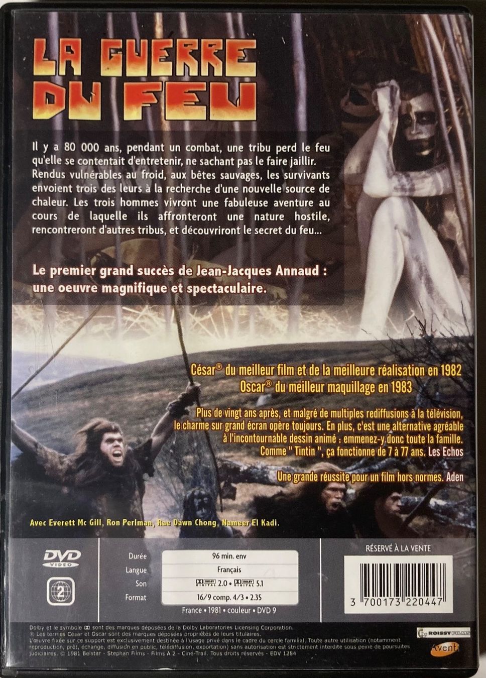 Tutti i DVDs: LA GUERRE DU FEU – Usato da Poliez-Pittet venduto da Newtown-Records 1