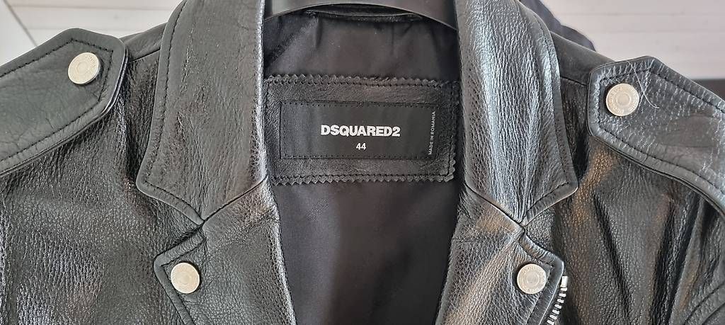 Giacche: NEU! Schwarze D2 Dsquared2 Lederjacke Gr. 44 – Usato da Hombrechtikon venduto da goe_f996 1