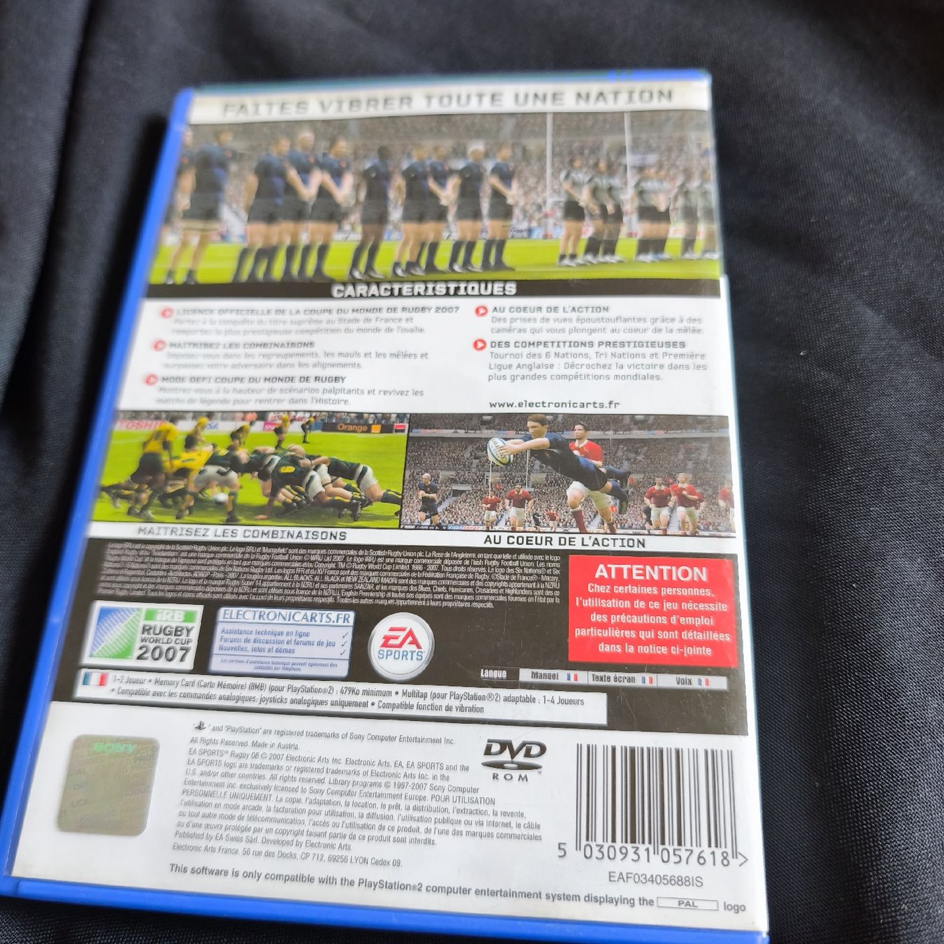 Spiele: Rugby 08 PS2 - Édition Originale Française – Gebraucht aus Montet (Broye) von Mimsoline 2