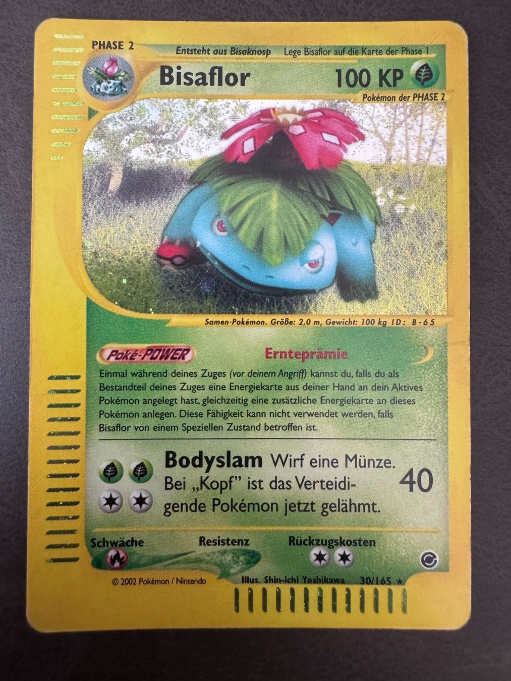 Pokémon Sammelbilder & Trading cards: Pokemon Bisaflor Holo 30/165 - Expedition - DE – Gebraucht aus Erstfeld von PokeSandero