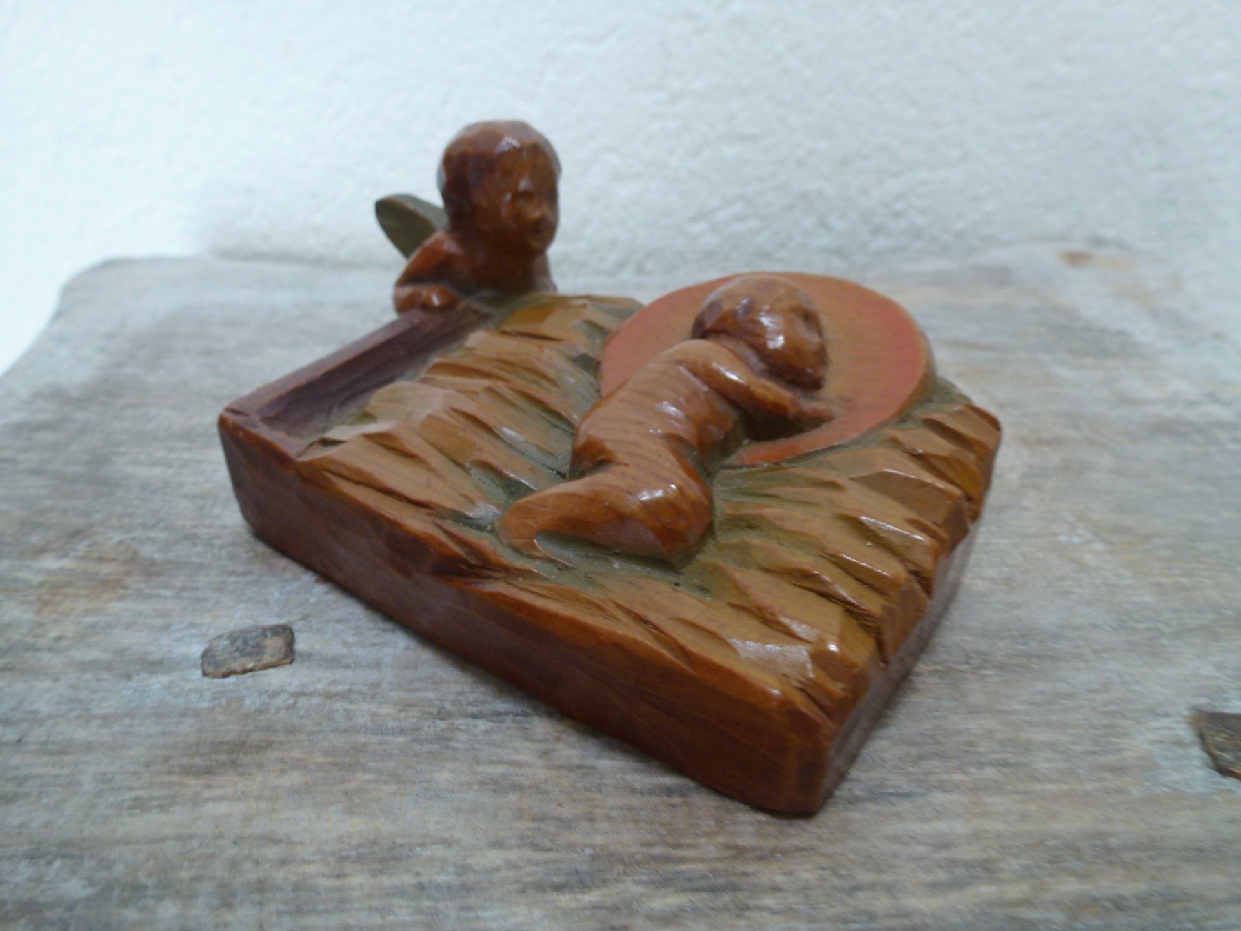 Statuette: Krippe Engel und Jesuskind / Josef Gasser – Usato da Oetwil am See venduto da Senegal 2