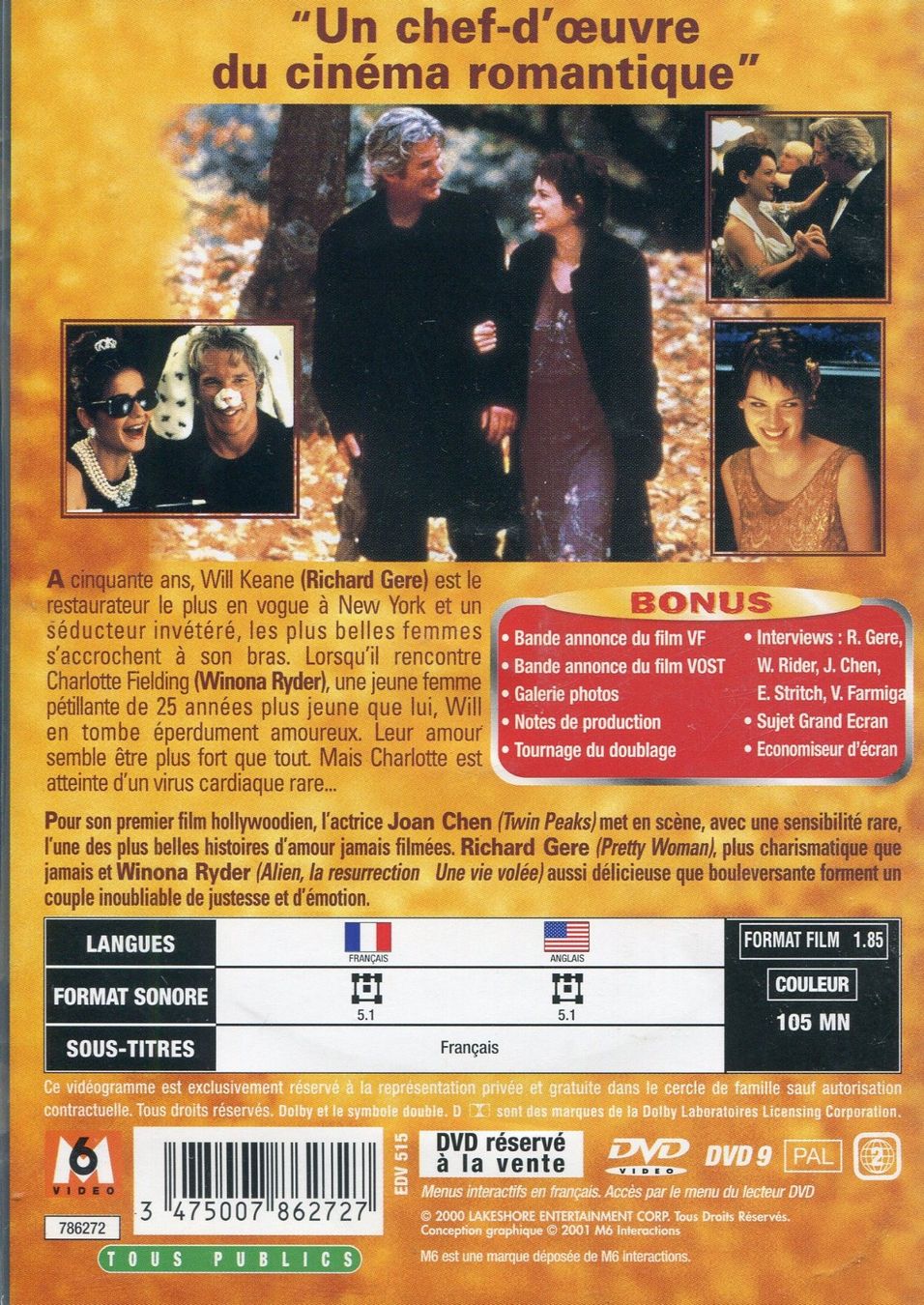 Tutti i DVDs: Un automne à New-York – Usato da Les Avants venduto da soyouz63 1