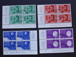 1963 ganzer Satz 4er Blöcke mit ET Stempel  B2907ST
