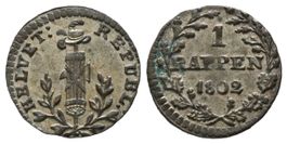 Helvetische Republik  Rappen 1802  /3883