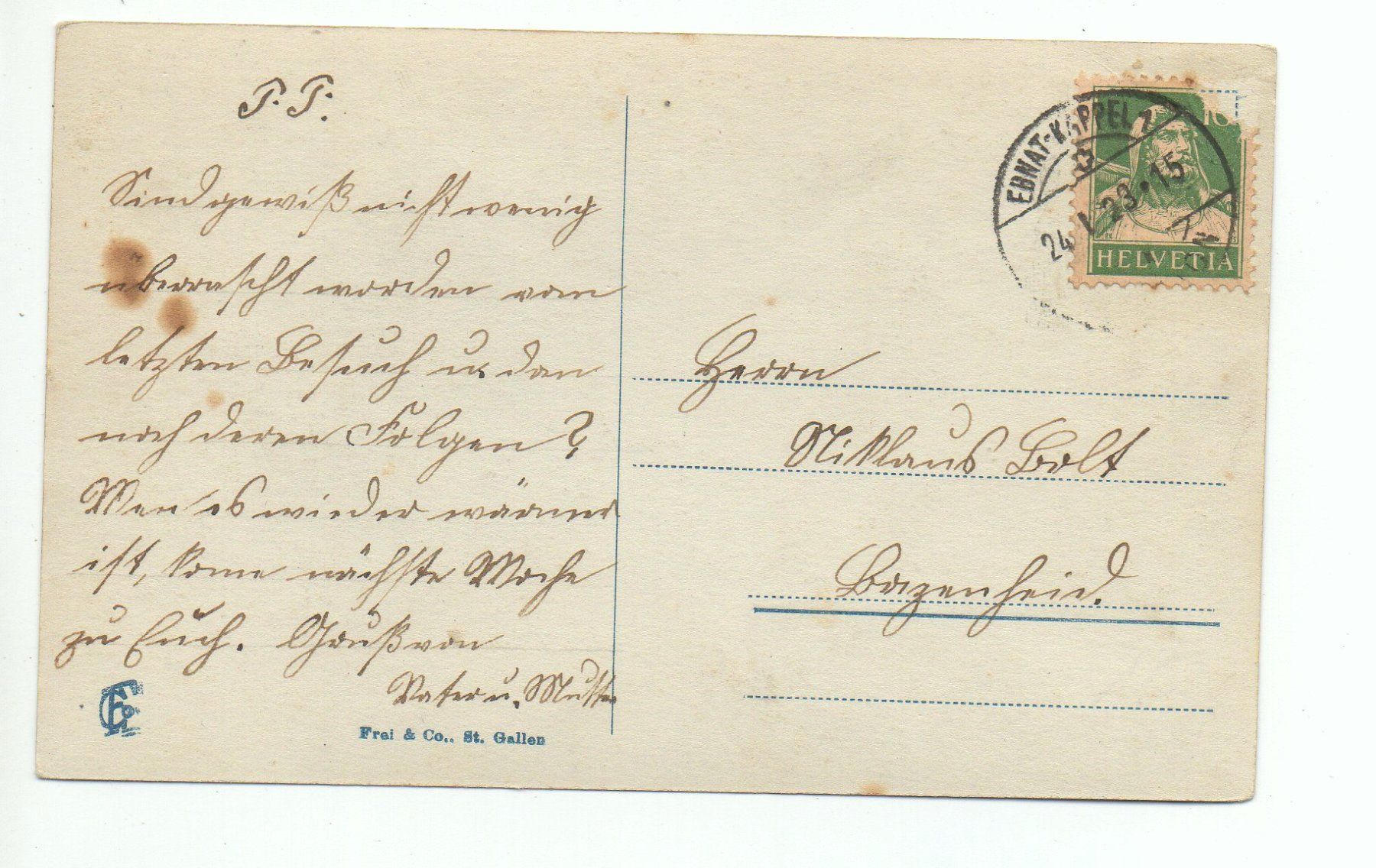 Ansichtskarten: EBNAT-KAPPEL Nr. 3913 – Gebraucht aus Jona von philajona 1