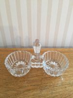 Salière et poivrier en verre ancien