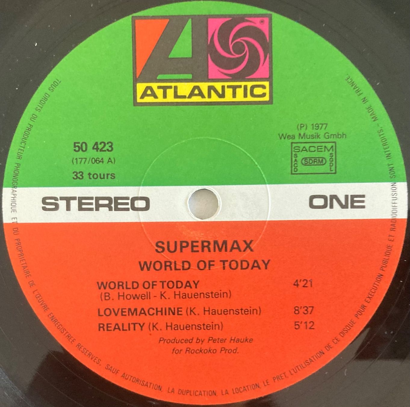 Schallplatten: SUPERMAX - WORLD OF TODAY – Gebraucht aus Poliez-Pittet von Newtown-Records 2