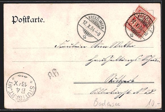 Cartes postales: Litho Rorschach, Teilansicht mit Kirche, – D'occasion à Berlin par bartko-reher 1