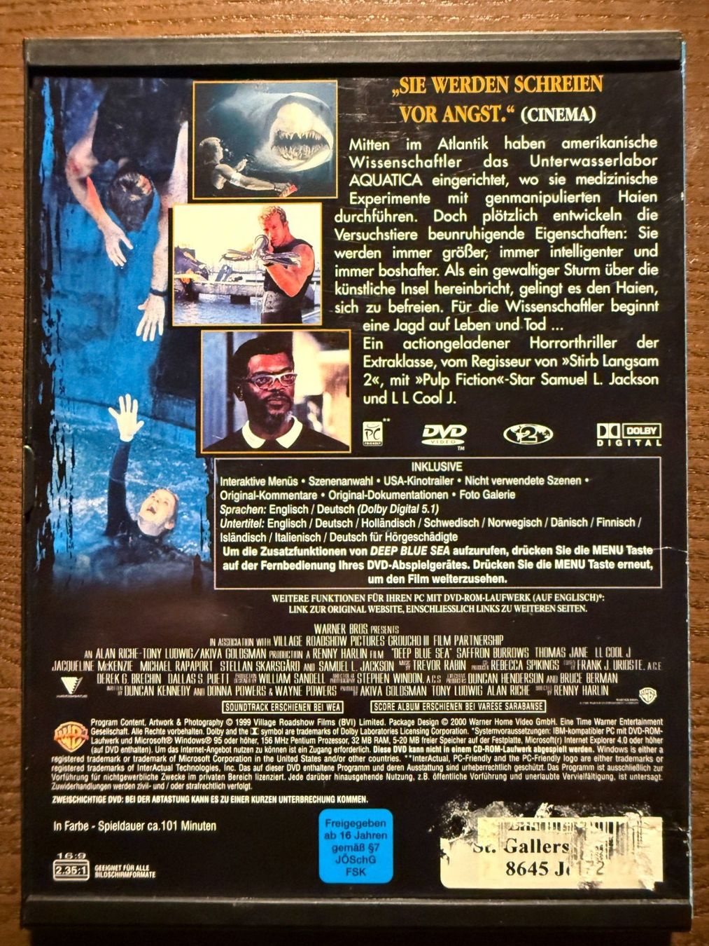 Tutti i DVDs: Deep Blue Sea – Usato da Zürich venduto da FilmFreunde 1