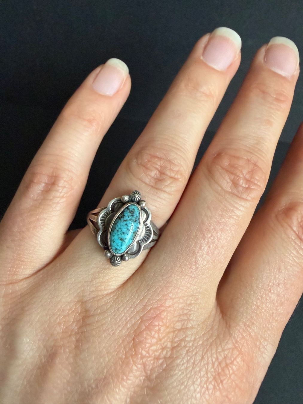 Anelli: Indianer Navajo Silber Ring mit Türkis – Usato da Spiegel b. Bern venduto da Rogger72 2