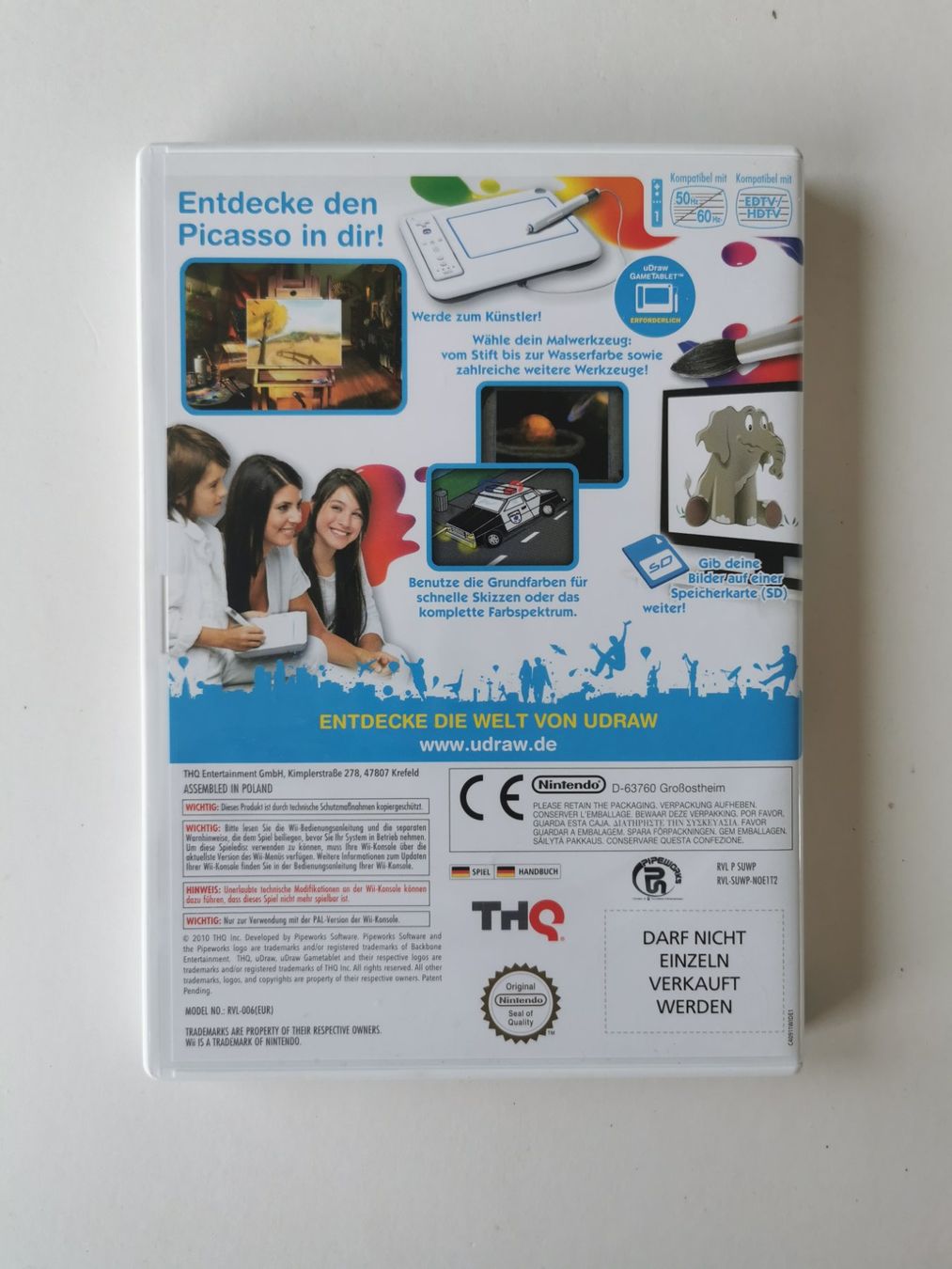 Nintendo Giochi: Wii - uDraw Gametablet OVP mit uDraw Studio – Usato da Lenzburg venduto da eyworld 4