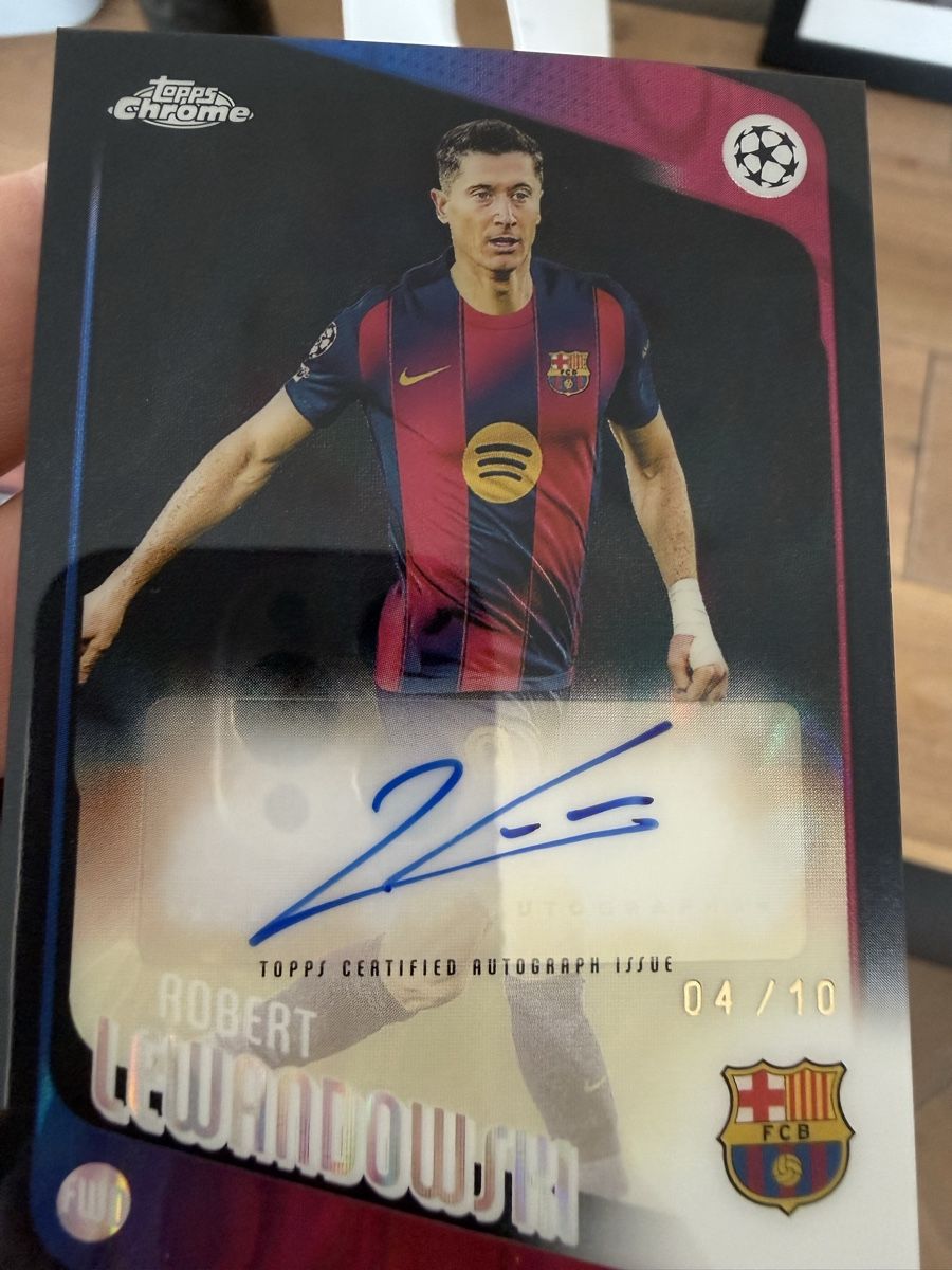 Topps Carte collezionabili: Robert Lewandowski Topps Chrome 25/26 Autograph 04/10 – Nuovo (secondo la descrizione) da Münsingen venduto da SERGINHO83
