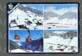 AK color Segnes Segnas GR Disentis, Piz Ault, 4-Bild ≈ 1994
