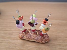 Retro Partyspiesschen Brot Handgemacht