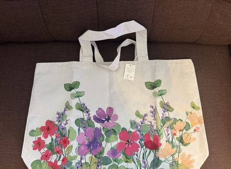 Stofftasche mit Blumenmotiv neu