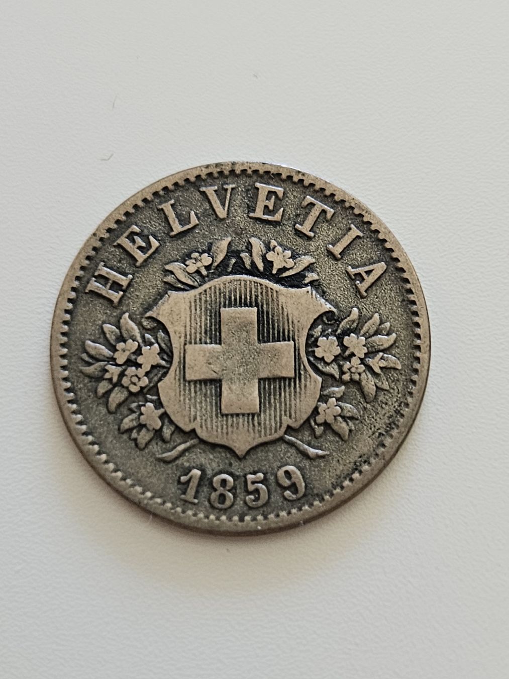 Tutti le monete: 20 Rappen 1859 – Usato da Pfäffikon ZH venduto da Melibol