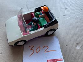 Playmobil Weiss Auto mit Mann und Kind