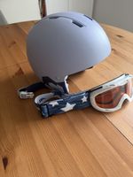 Casque de ski Wedze 48/52 et masque Alpina, blanc