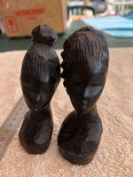 2 sculptures buste de femmes africaines
