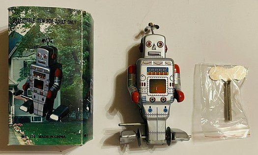 Giocattoli: Retro Blech Roboter MS-372 mit Originalverpackung! – Usato da Duggingen venduto da nad_6yzh