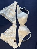 Neu Spitzen-Dessous-Set – BH 70D & Slip Grösse M, weiss
