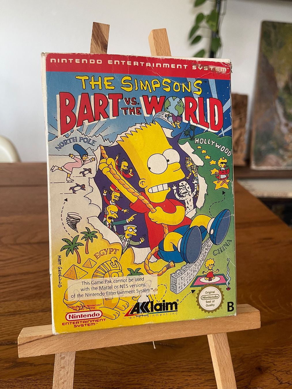 Nintendo Giochi: Simpsons Bart vs. the World Nintendo NES mit seltenem Poster – Usato da Zuerich venduto da Dorsi 2