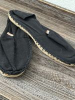 Schwarze Espadrilles Sommer , Gr. 39