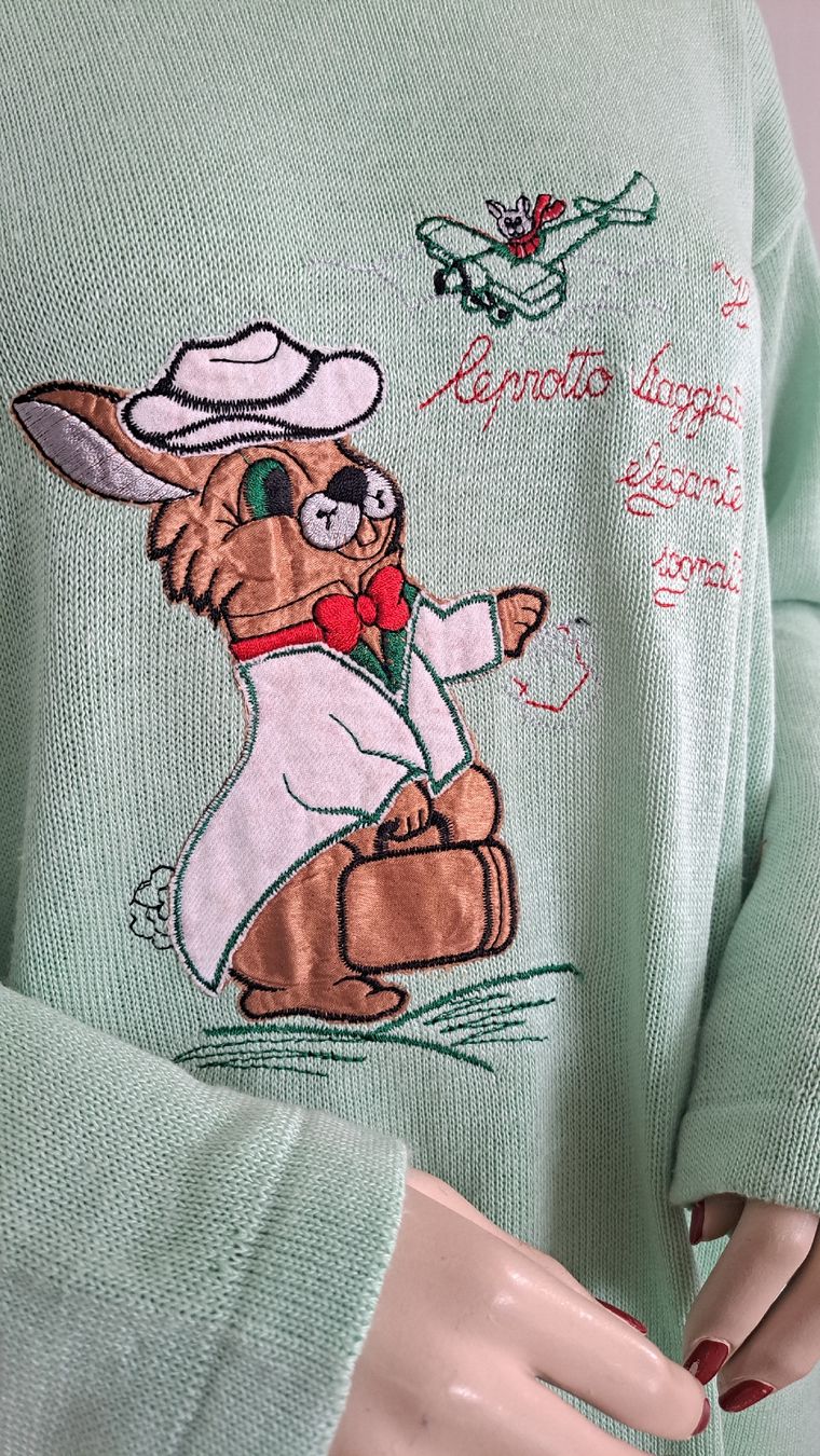 Maglioni & Felpe: 90s y2k VtG Strickpullover Kitsch Pullover Hase M L 40 over – Usato da Mollis venduto da Fauchi99 1
