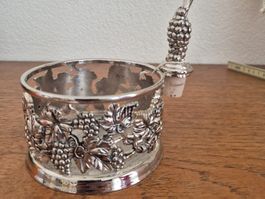 Porte-bouteille ancien en métal argenté C26