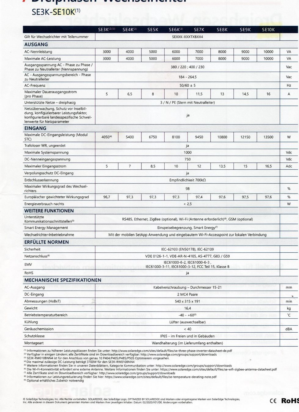 SolarEdge Onduleurs: Solar Edge SE10K SetAPP Wechselrichter 3 Phase String 10KW A – D'occasion à Ehrendingen par Abacus1950 4