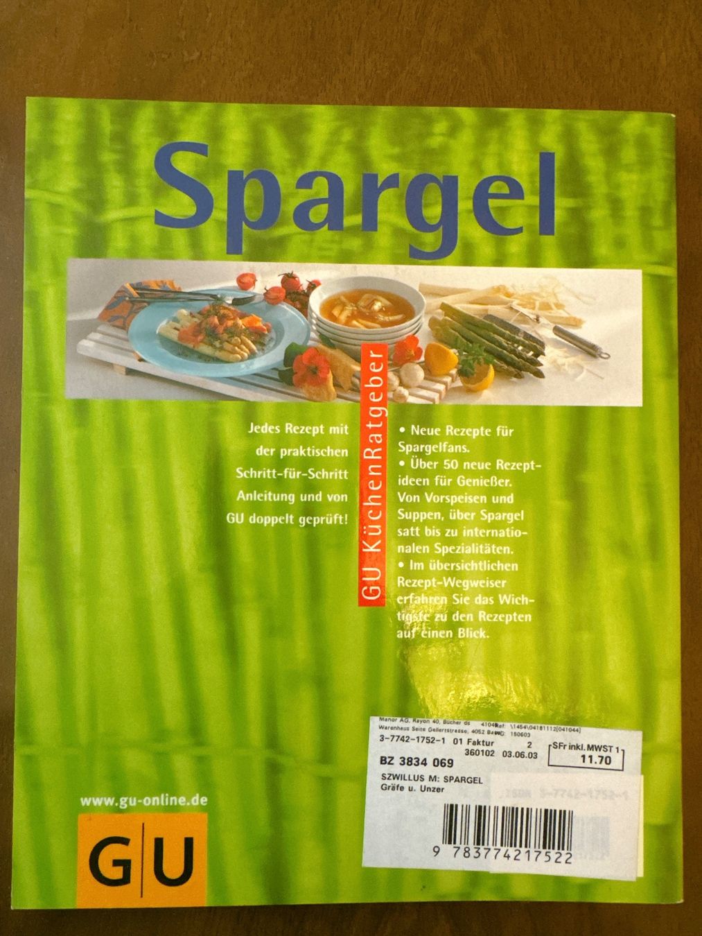 Libri: Spargel - Das Kochbuch, GU – Usato da Muttenz venduto da denise06 1