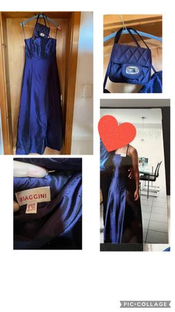 Biaggini Abendkleid mit Täschli, Gr. 36, Violett 🎉