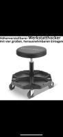 Höhenverstellbarer Werkstatthocker mit Rollen neu