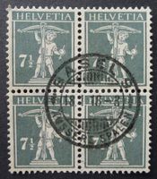 Nr. 138III Viererblock mit Zentrumstempel BASEL, Kat: 250.-