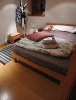 Holz-Bettgestell+ Lattenrost, auf Wunsch mit Matratze